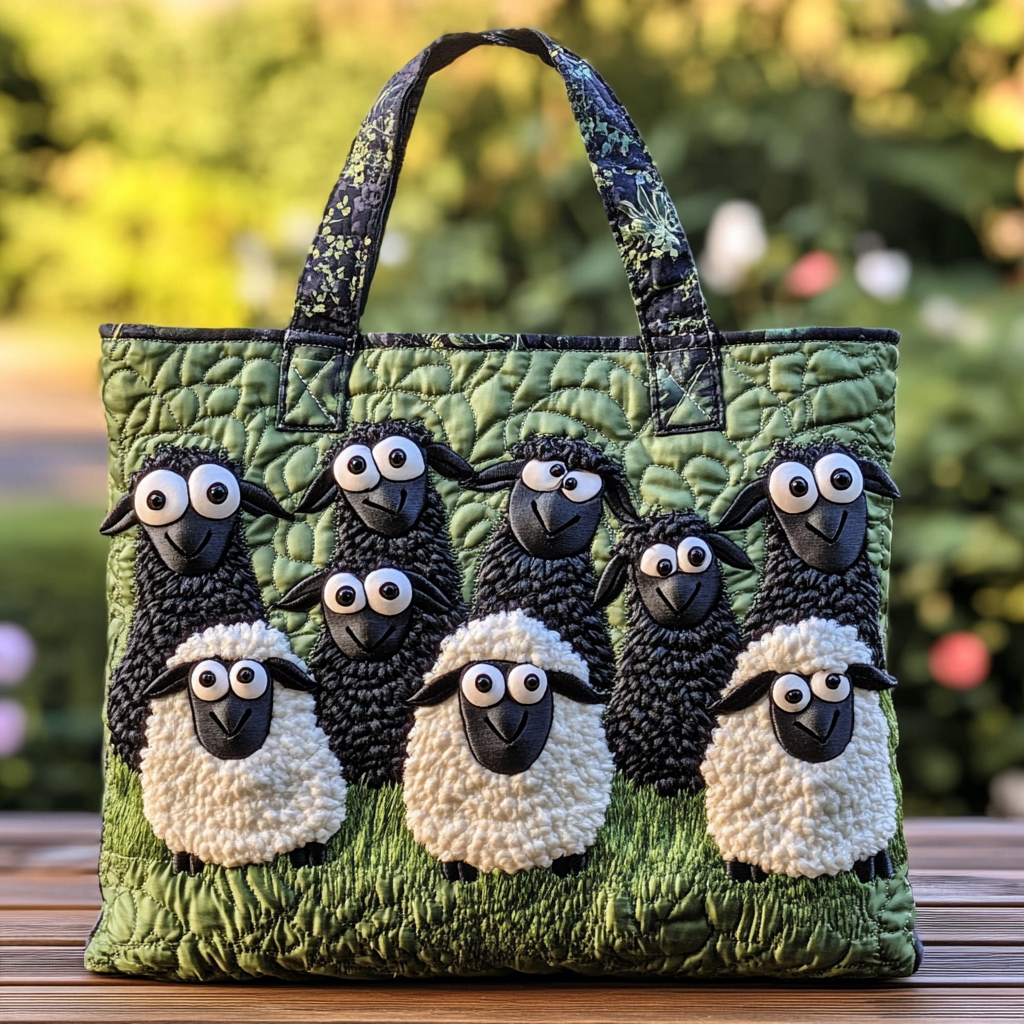 Quiet Sheep Quilted Tote Bag Best Totes Sheep Gifts For Her