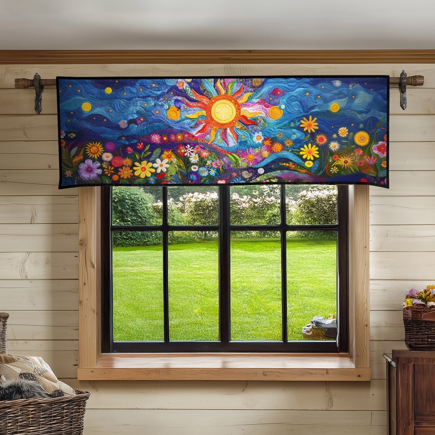 Radiance of the Soul Quilted Valance Home Entrance Decor Ideas Gifts For Flower Enthusiasts