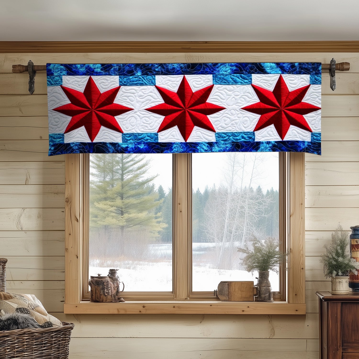 Radiant Stars Quilted Valance Foyer Decor Ideas Native American Christmas Gift Ideas