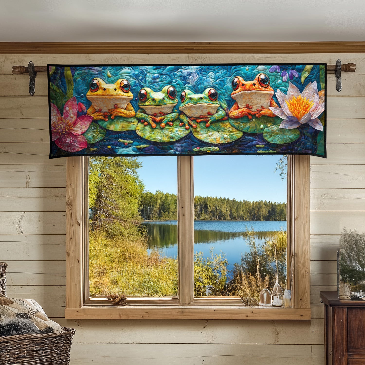 Rainforest Rhythms Quilted Valance Home Decor Items Frog Items For Gifts