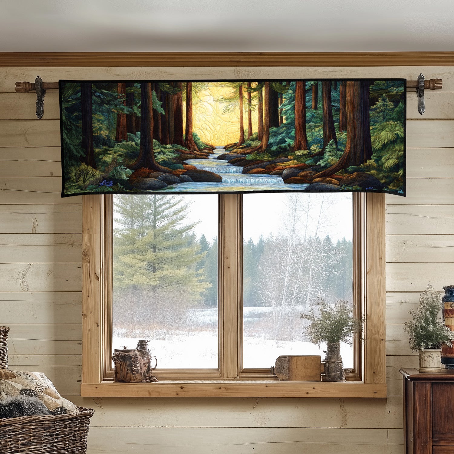 Riverlight Grove Quilted Valance Dining Table Decor Gifts For Forest Lovers