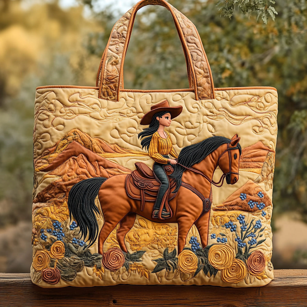 Rodeo Rose Quilted Tote Bag Best Tote Handbags Cowboy Christmas Gifts