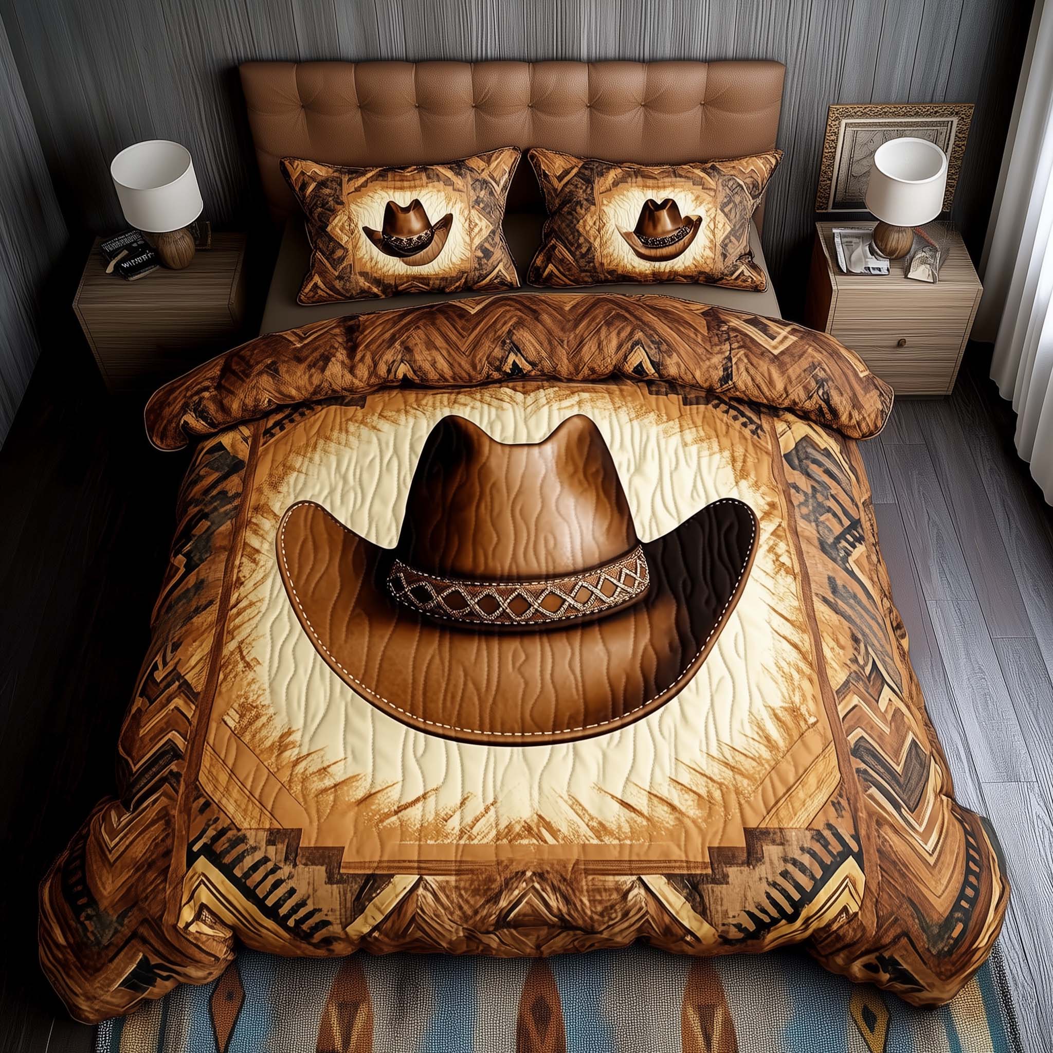Rodeo Roundup Quilted Bedding Set Bed Bedding Set Cowboy Christmas Gifts