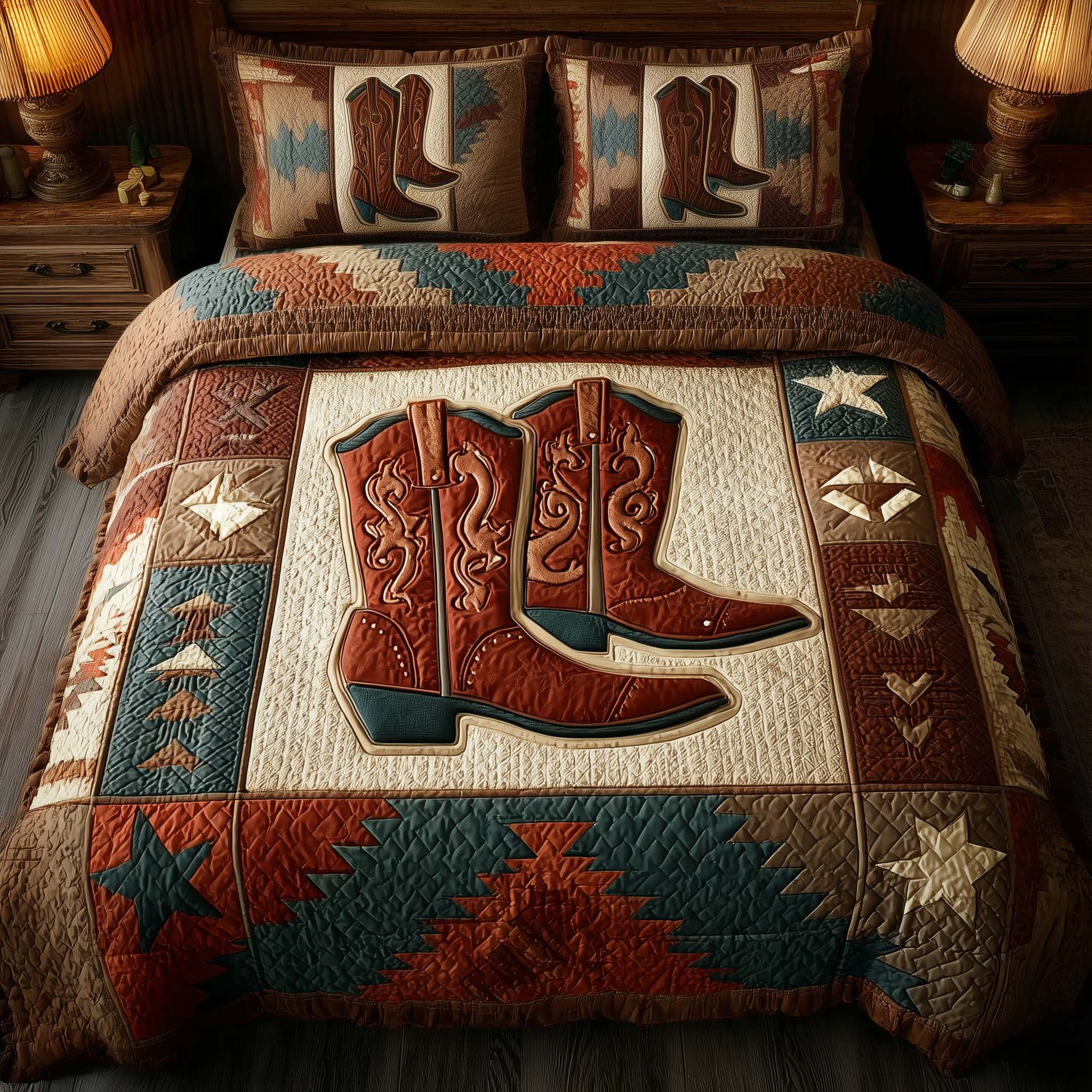 Rodeo Roundup Quilted Bedding Set Bedroom Decorations Cowboy Christmas Presents