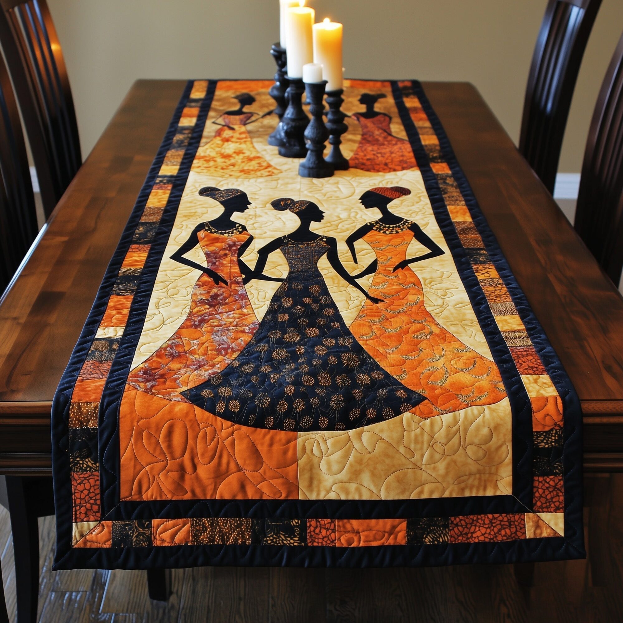 Rooted Queens Quilted Table Runner Kitchen Table Decor Ideas African American Gifts For Her