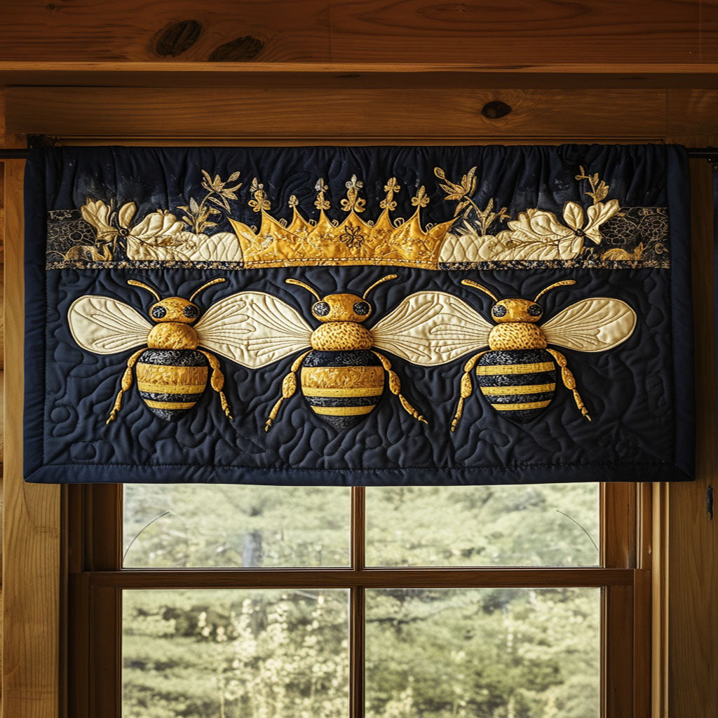 Royal Bees Quilted Valance Dining Room Decor Unique Cactus Gifts