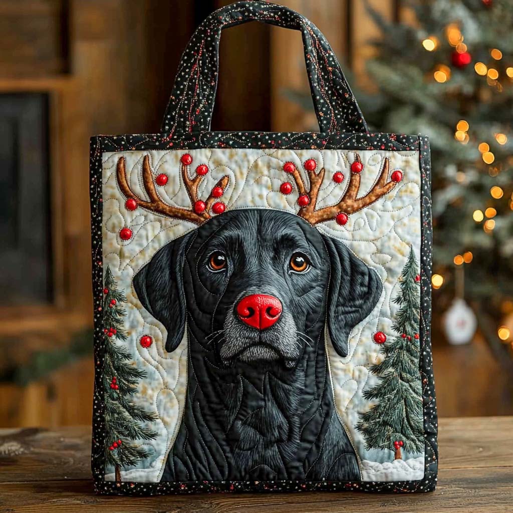 Rudolph Lab Quilted Tote Bag Great Tote Bags Labrador Presents