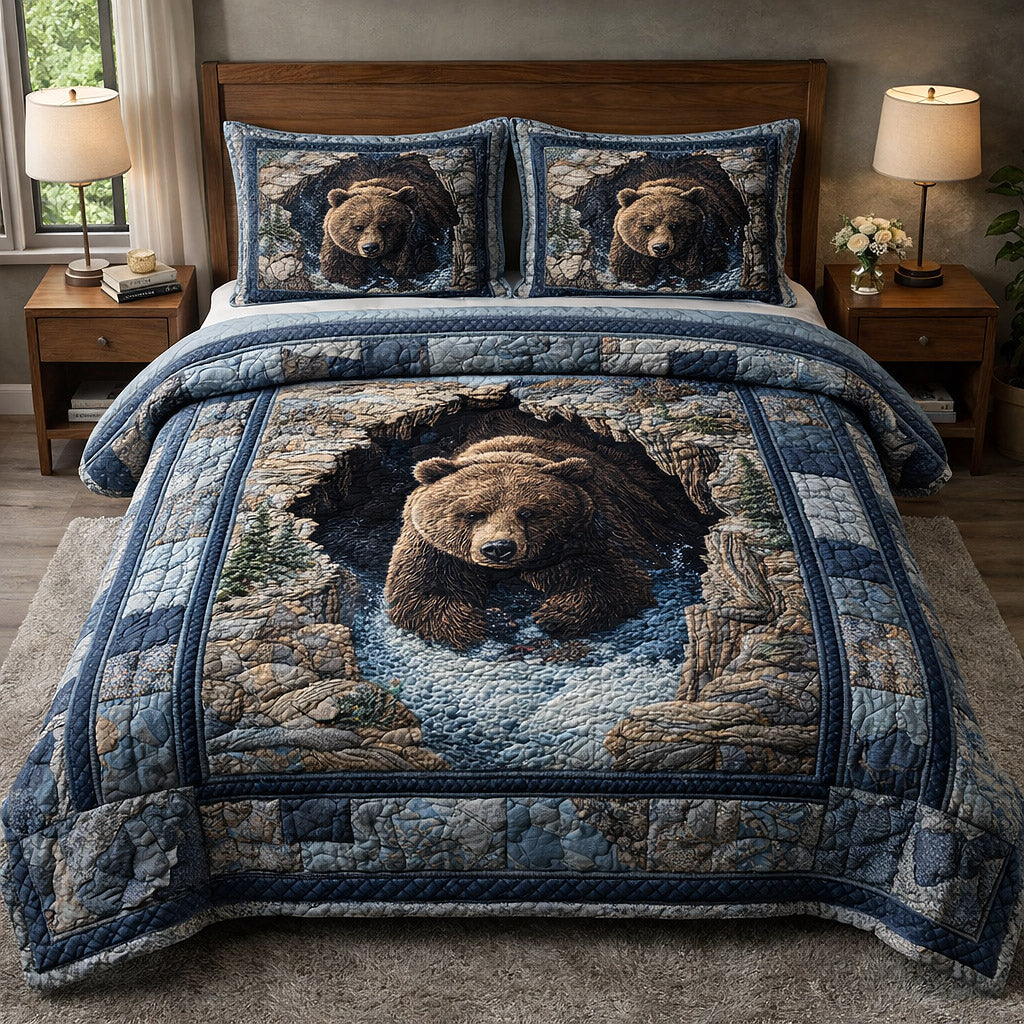 Rustic Guardian Quilted Bedding Set Good Bed Sheet Sets Unique Bear Gifts