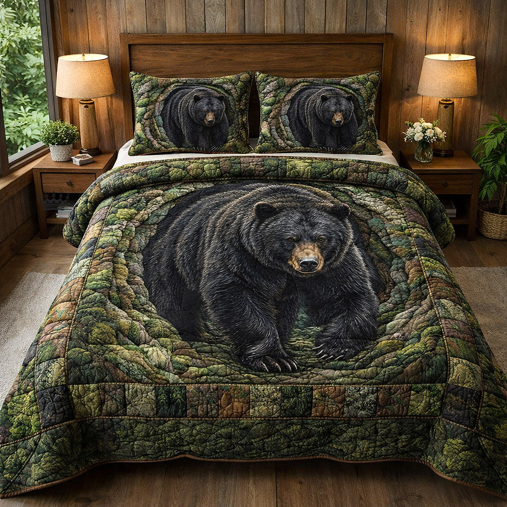 Rustic Guardian Quilted Bedding Set Great Sheet Sets Bear Gifts For Men