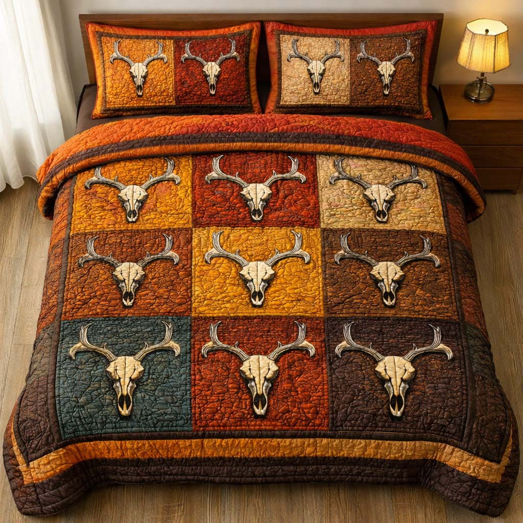 Rustic Trophy Quilted Bedding Set Best Queen Sheets Top Gifts For Deer Hunters