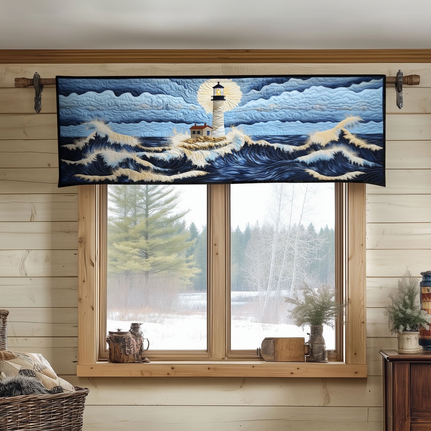 Sailors Refuge Quilted Valance Home Decor Items Unique Gifts For Ocean Lovers