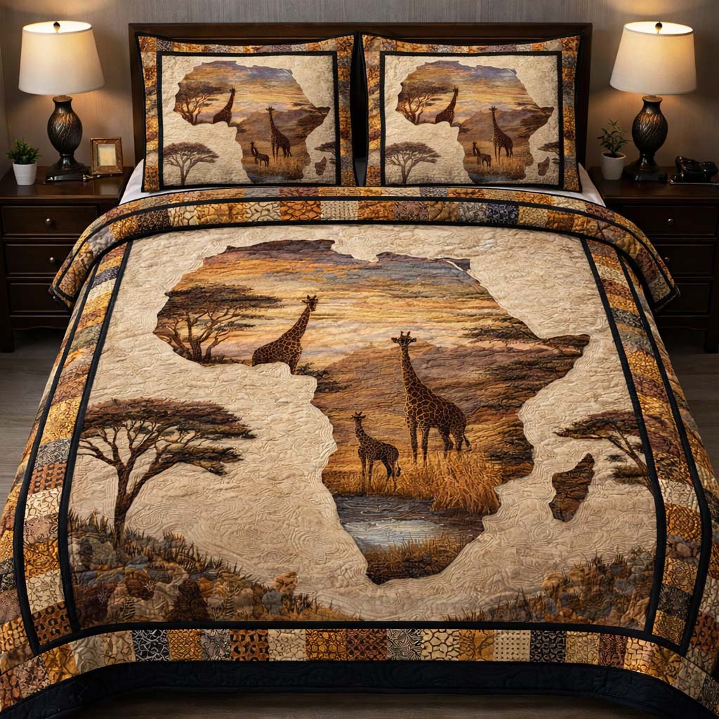 Savanna Spirit Legacy Quilted Bedding Set Best Sheet Sets African American Heritage Month Gifts