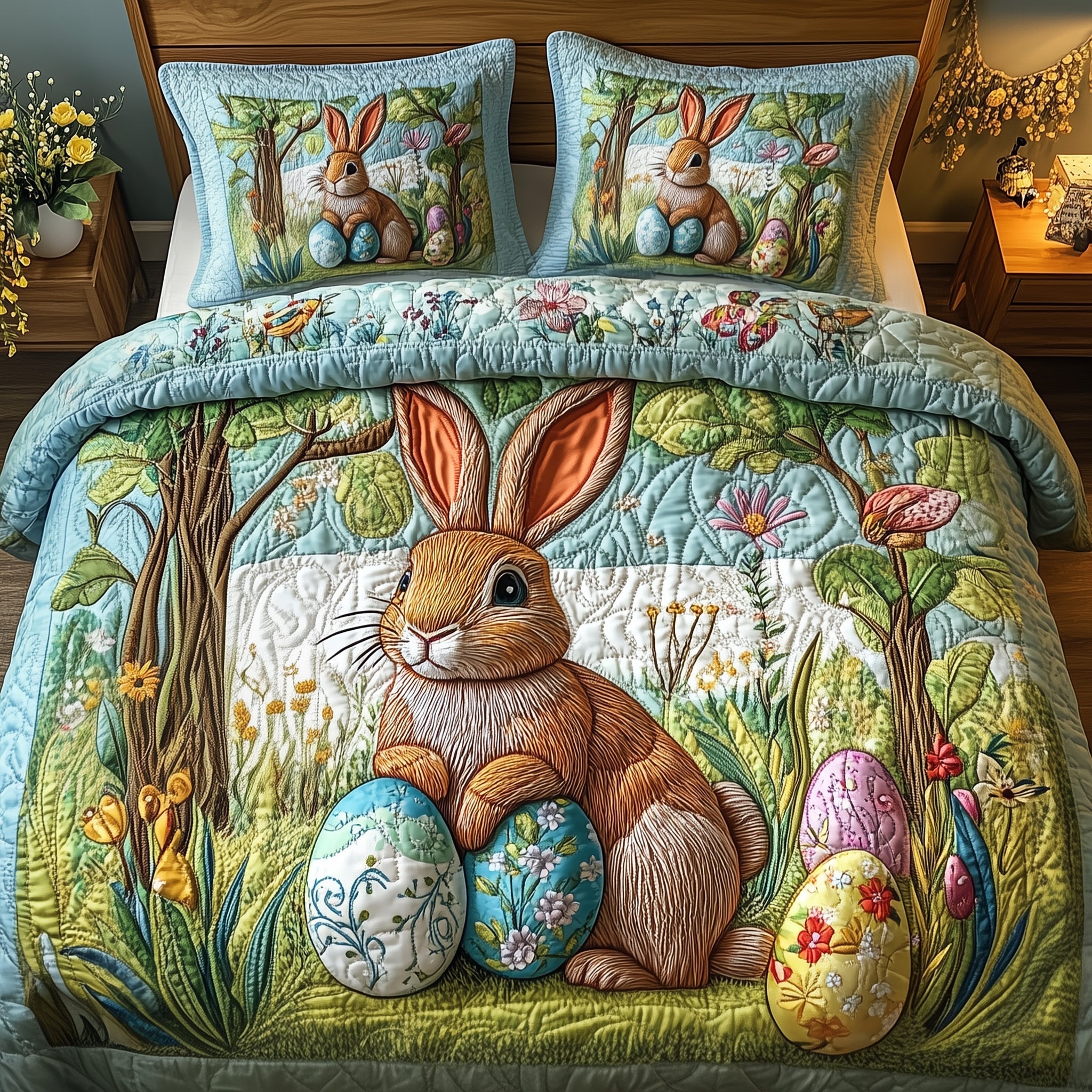 Serene Easter Quilted Bedding Set Best Sheets Ever Unique Easter Gifts