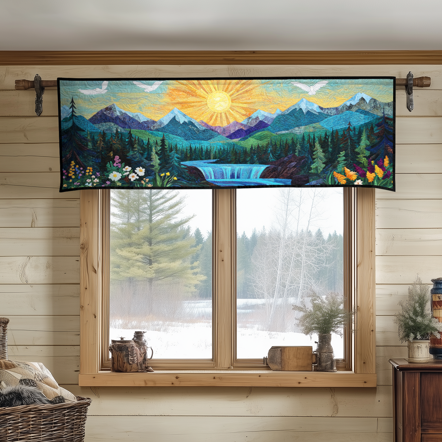 Serene Falls Quilted Valance Front Door Idea Family Christmas Presents