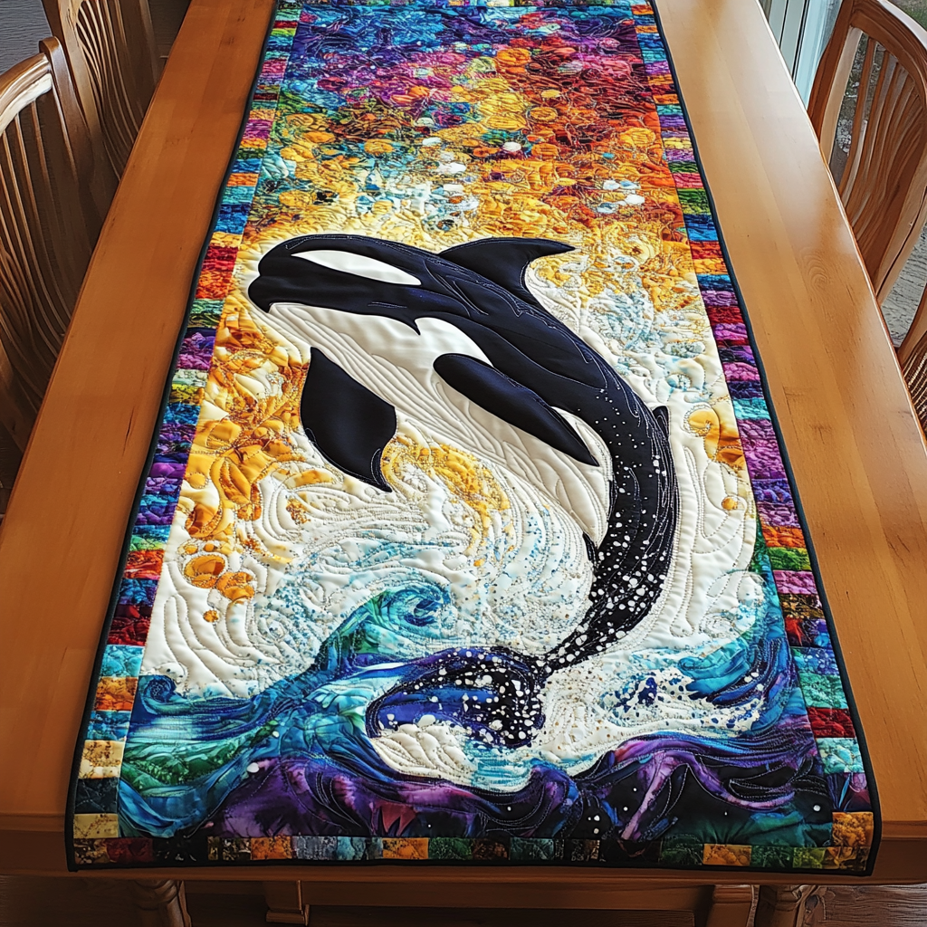 Shadow Hunter Quilted Table Runner Dinner Table Decor Ideas Whale Themed Gifts