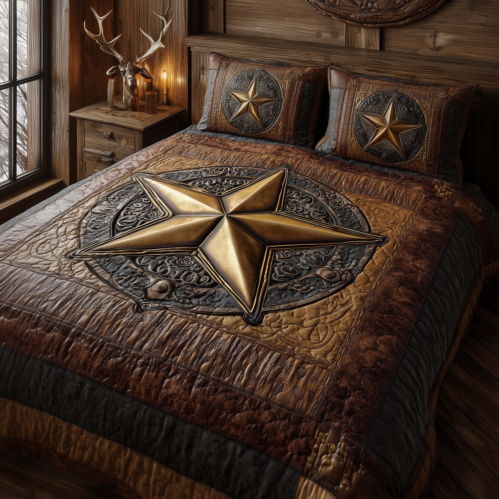 Sheriff Star Quilted Bedding Set Best Bedsheets Western Christmas Gifts For Him