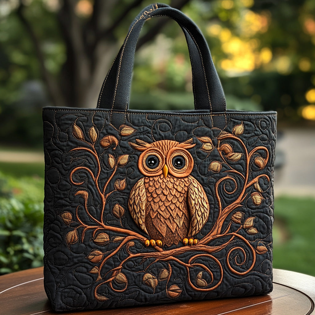 Silent Wings Quilted Tote Bag Tote Bags For Women Owl Christmas Gifts