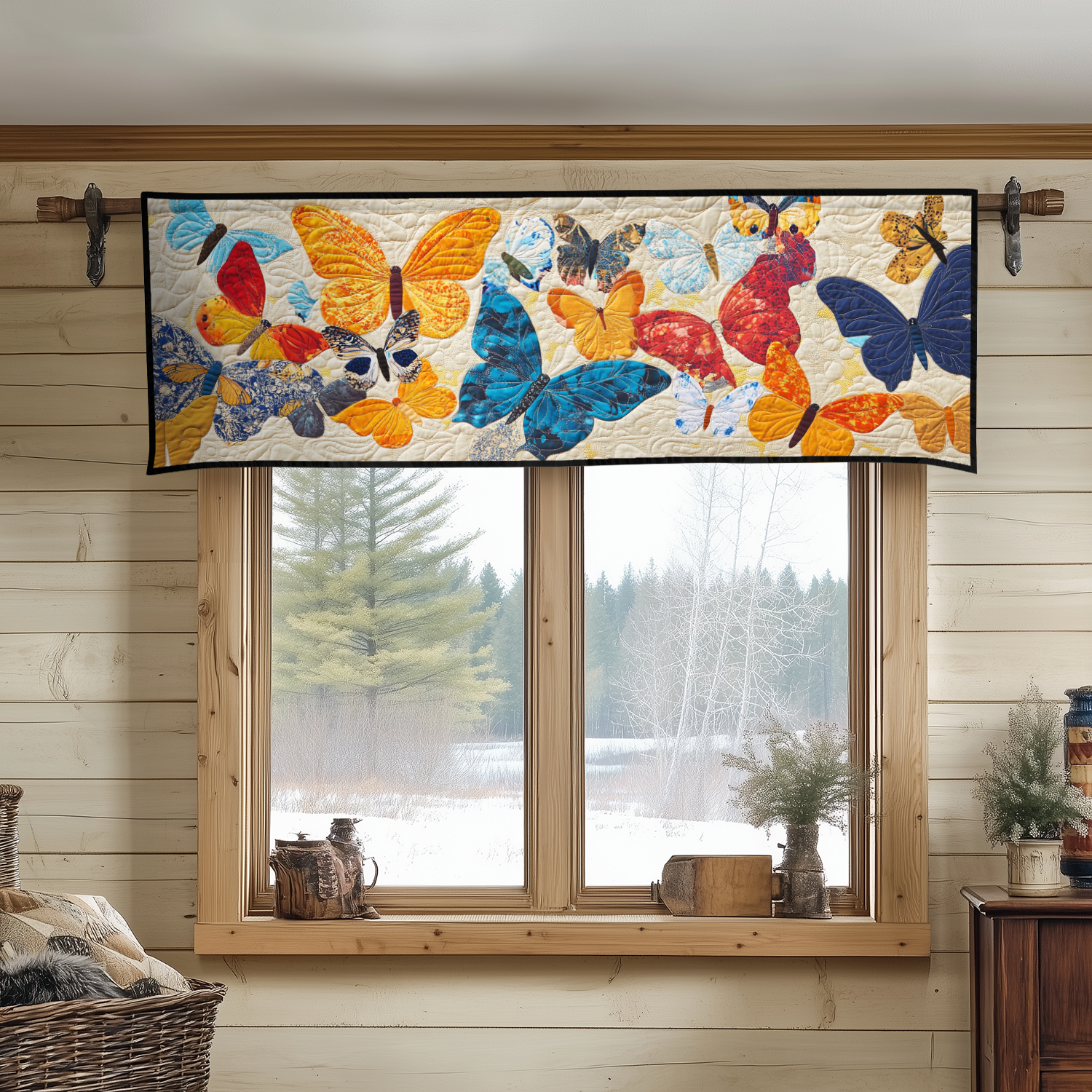 Sky Dancers Quilted Valance Dining Table Accessories Butterfly Themed Gifts For Adults