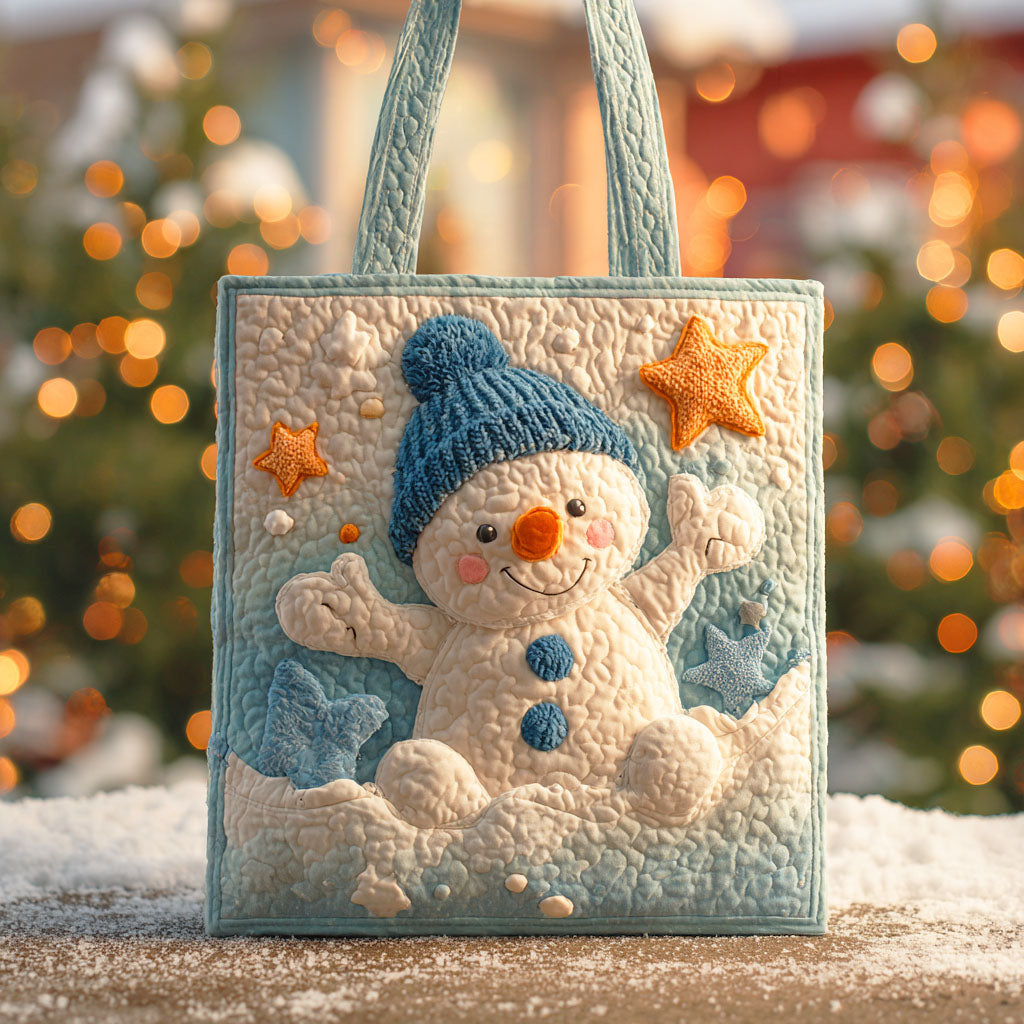 Snowman Magic Quilted Tote Bag Totes For Christmas Christmas Ideas For Mom