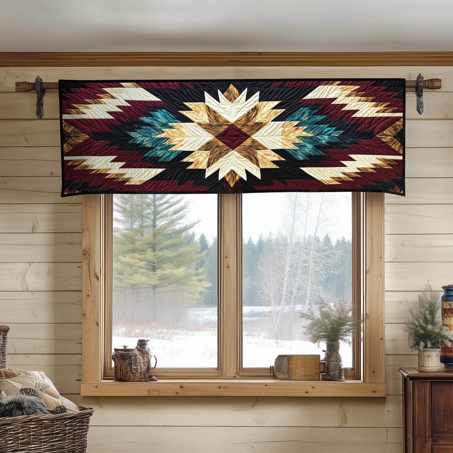 Southwest Sunrise Quilted Valance Christmas Home Dec Native American Gifts Online