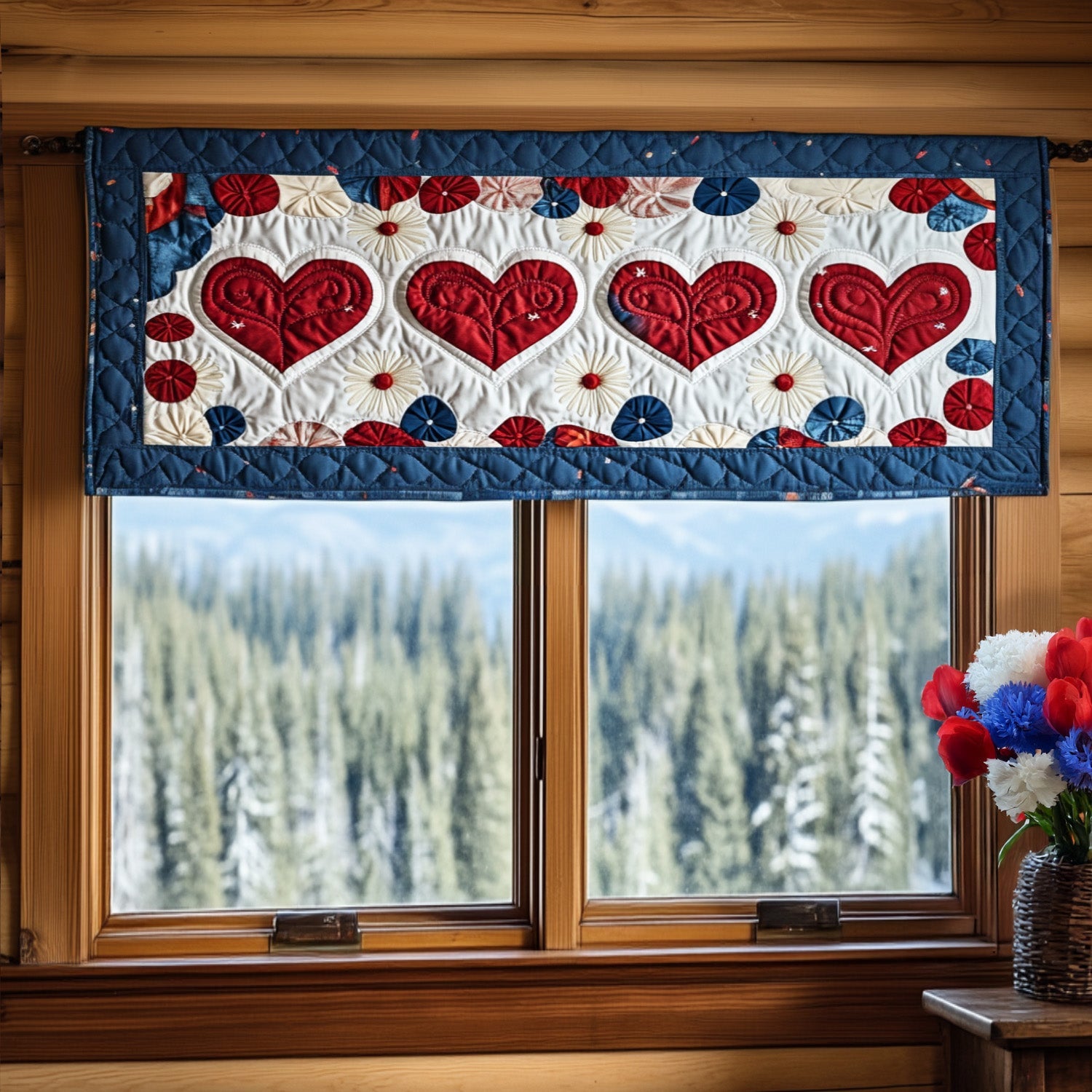 Spirit of America Quilted Valance Entryway Christmas Decor Ideas Holiday Gifts For Mom