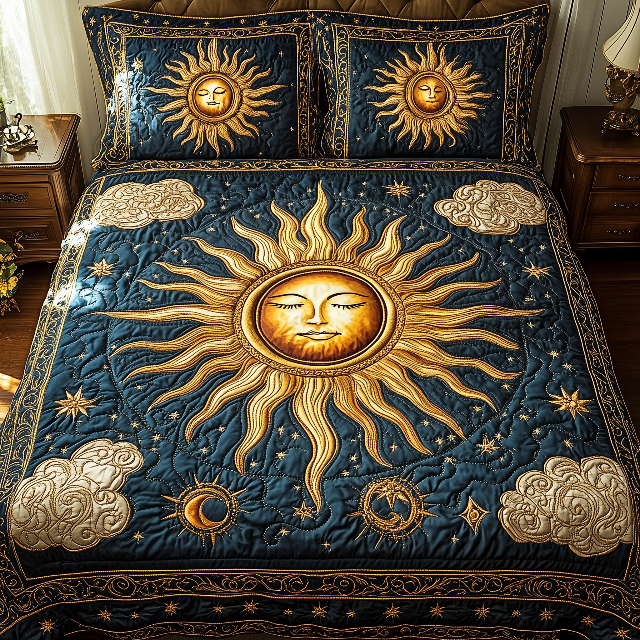 Spirit Of The Sun Quilted Bedding Set Cool Bedroom Ideas Mother's Day Gifts From Grandkids