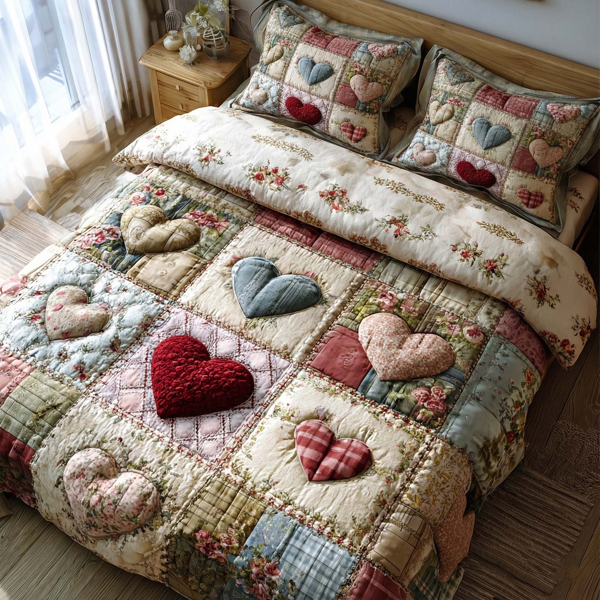 Spring Patch Quilted Bedding Set Bed Decor Ideas Great Gifts For Mom