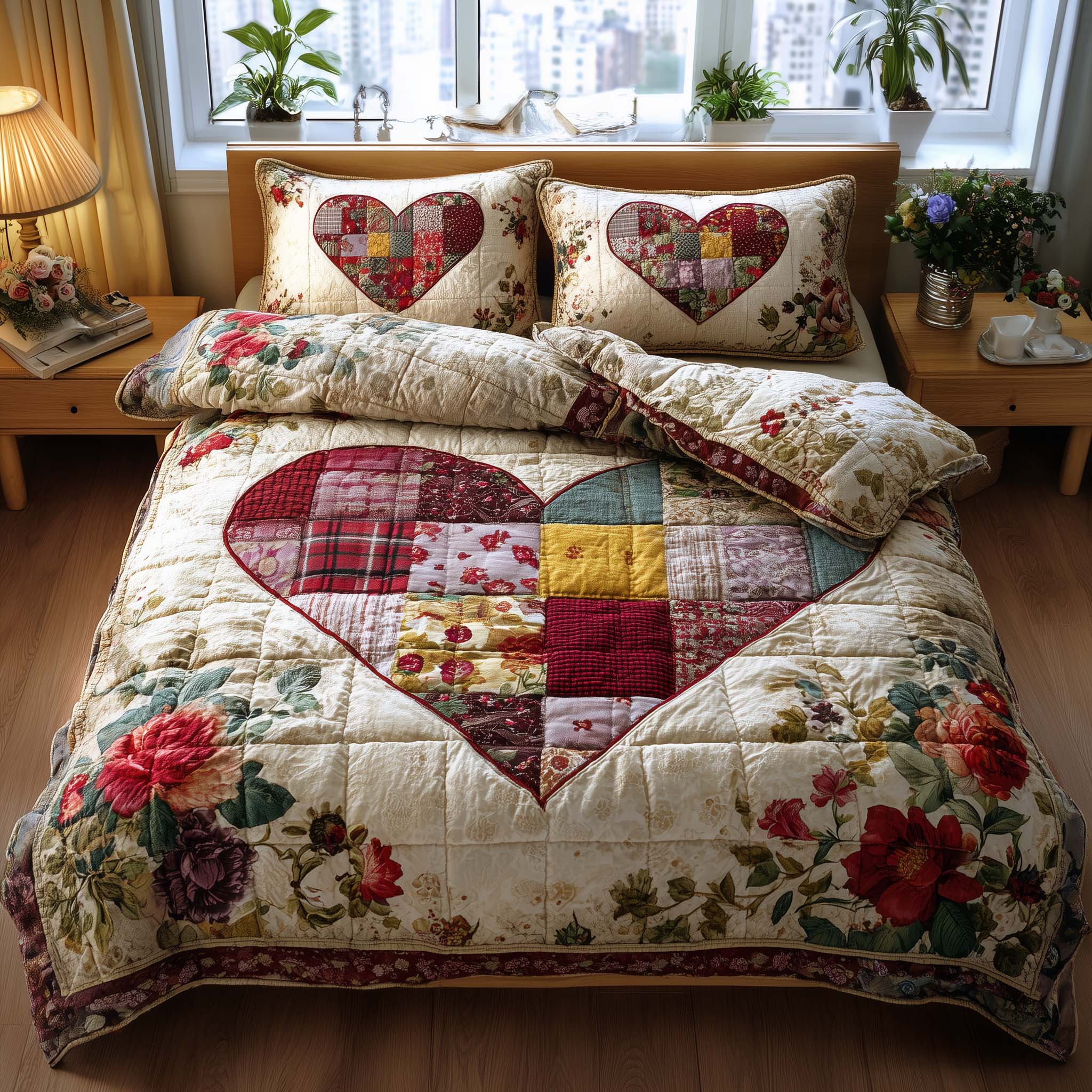 Spring Patch Quilted Bedding Set Cool Bedroom Ideas Mothers Birthday Gifts