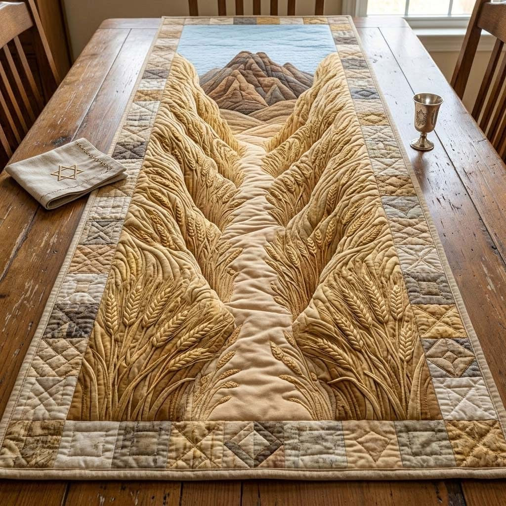 Star Harvest Harmony Quilted Table Runner Seasonal Autumn Table Decor New Home Gift