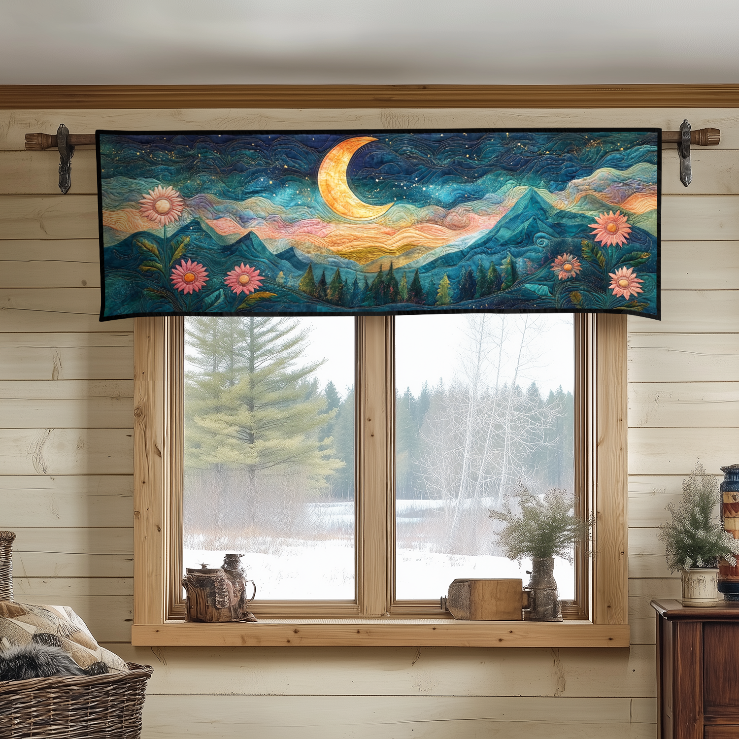 Starlit Dreams Quilted Valance Dining Table Accessories Ideas For Christmas Family Gift Exchange