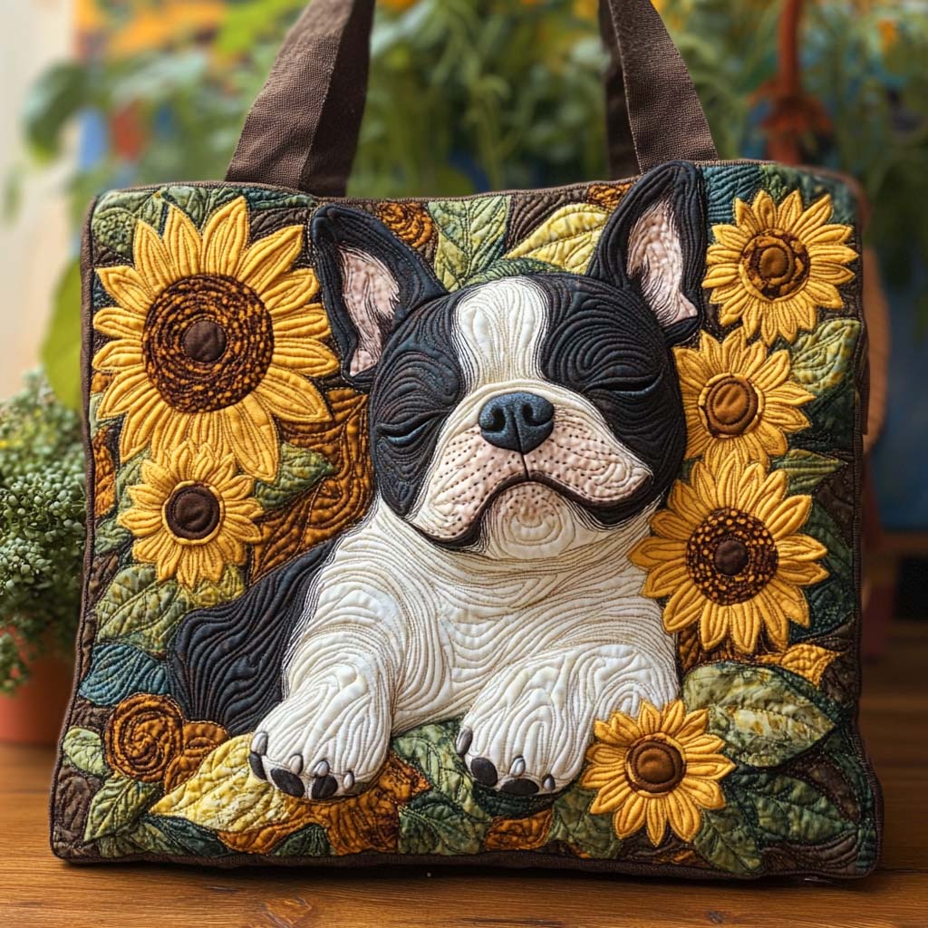 Sun Nap Quilted Tote Bag Perfect Shoulder Bag Animal Lovers Presents