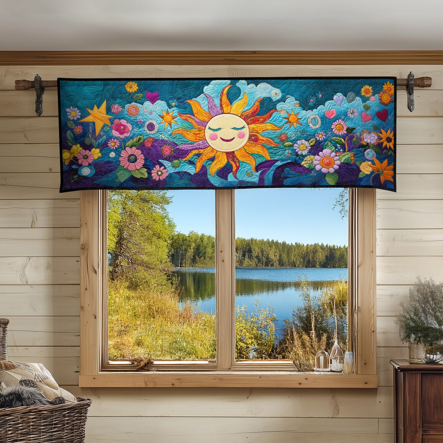 Sunbeam Dreams Quilted Valance Unique Front Door Decor Best Gifts For Flower Lovers