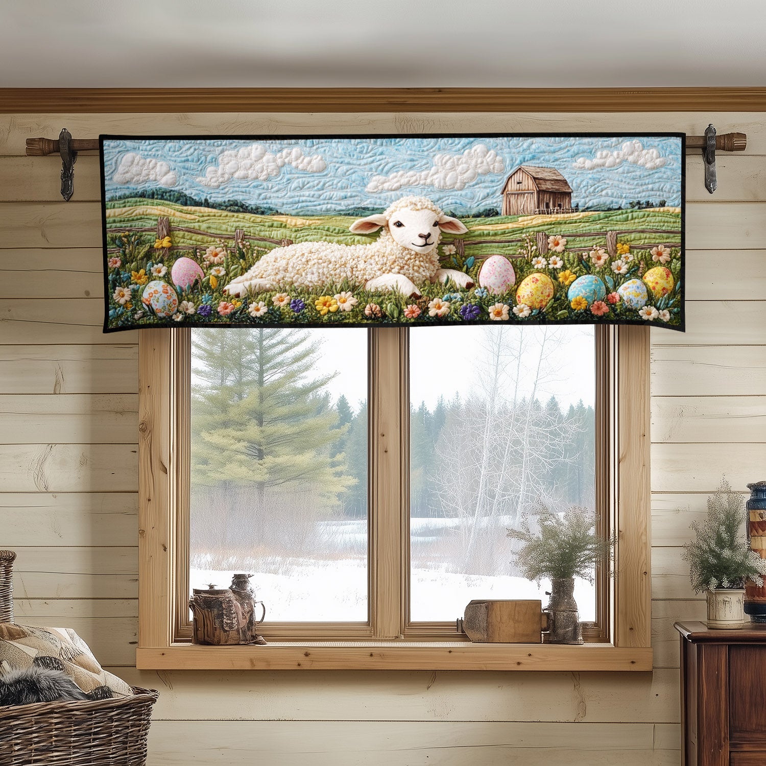 Sunday Serenity Quilted Valance Door Entrance Decor Easter Gifts To Send