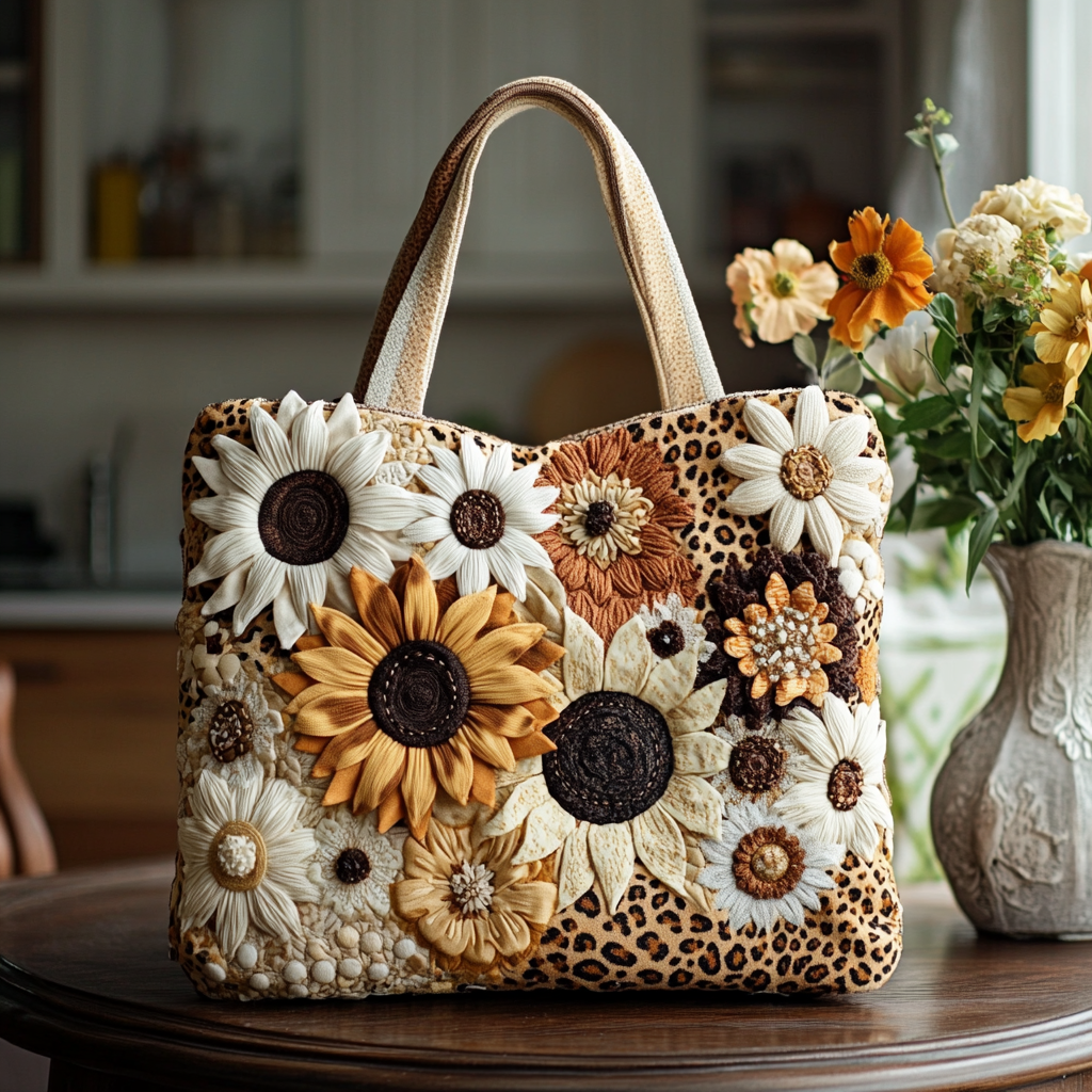 Sunflower Garden Quilted Tote Bag The Perfect Tote Bag Sunflower Gifts For Mom