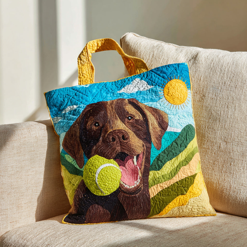 Sunny Lab Play Quilted Tote Bag Best Tote Handbags Labrador Themed Gifts