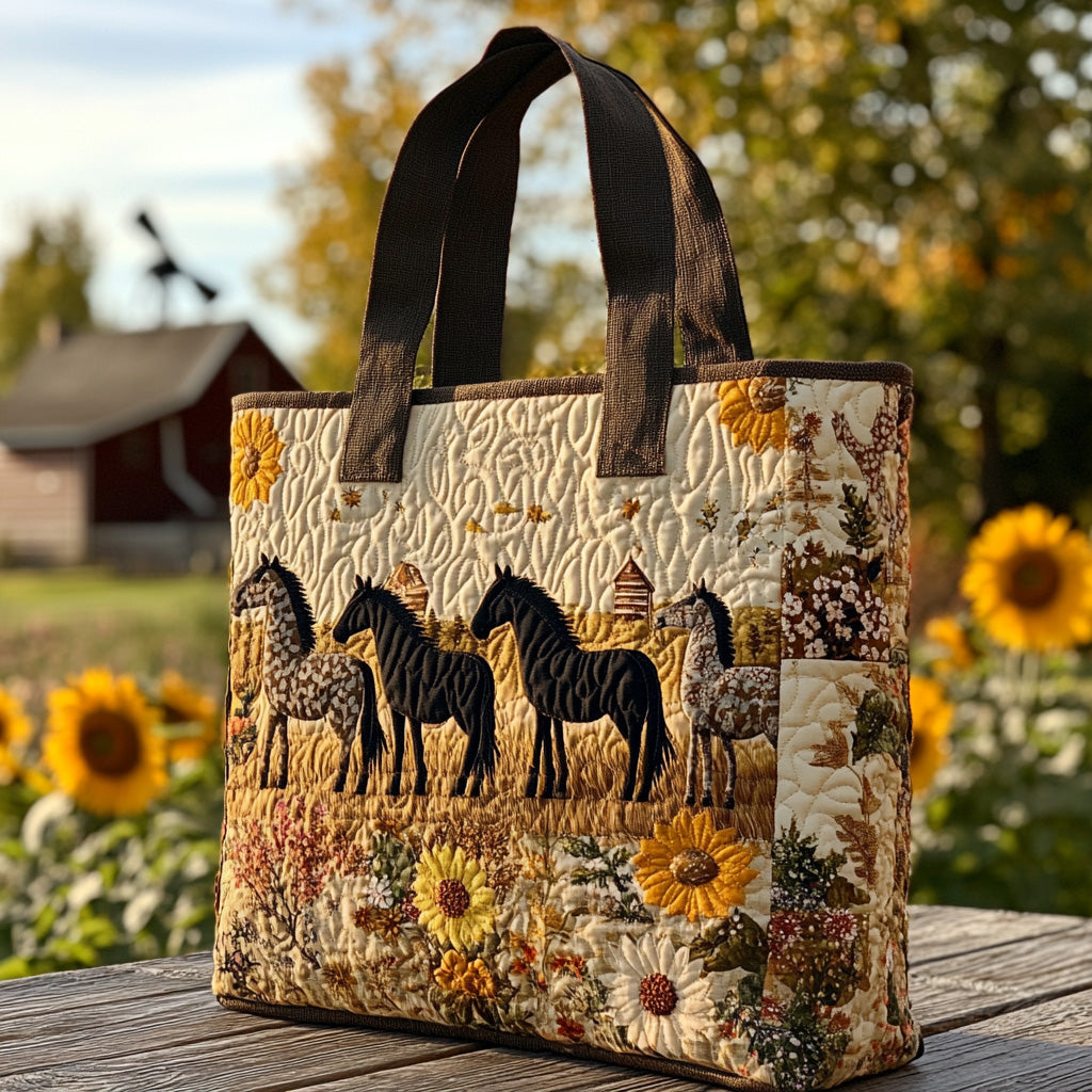 Sunset Trails Quilted Tote Bag Tote Bag Shoulder Cowboy Christmas Presents