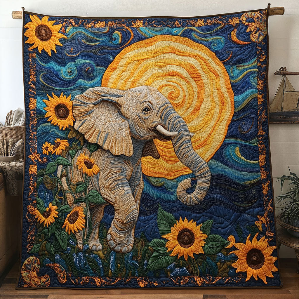 Sweet Elephant Quilt Soft Quilt Blanket Gift for Comfortable Nights