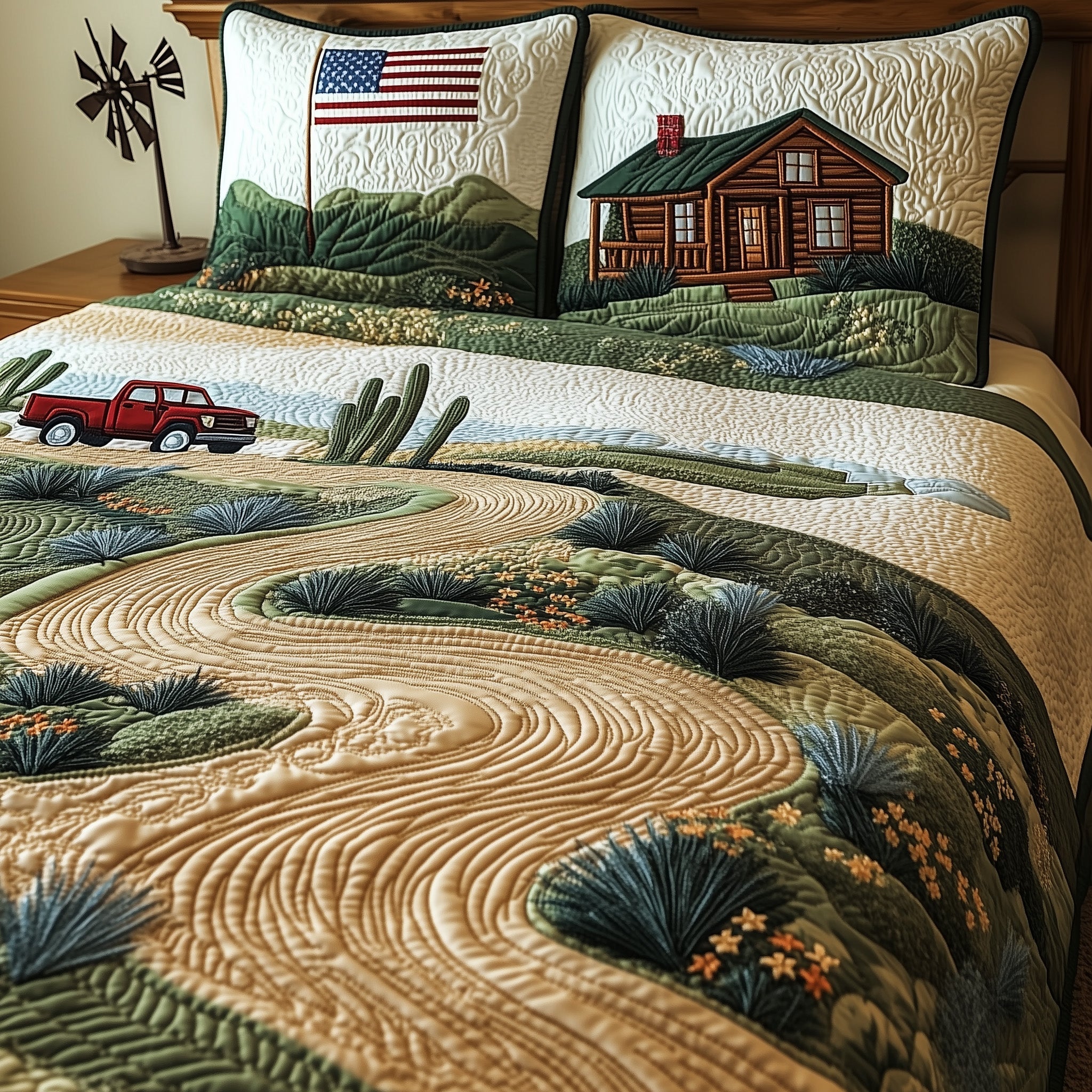 Texas Heritage Land Quilted Bedding Set Good Bed Sets Patriotic Texan Gifts