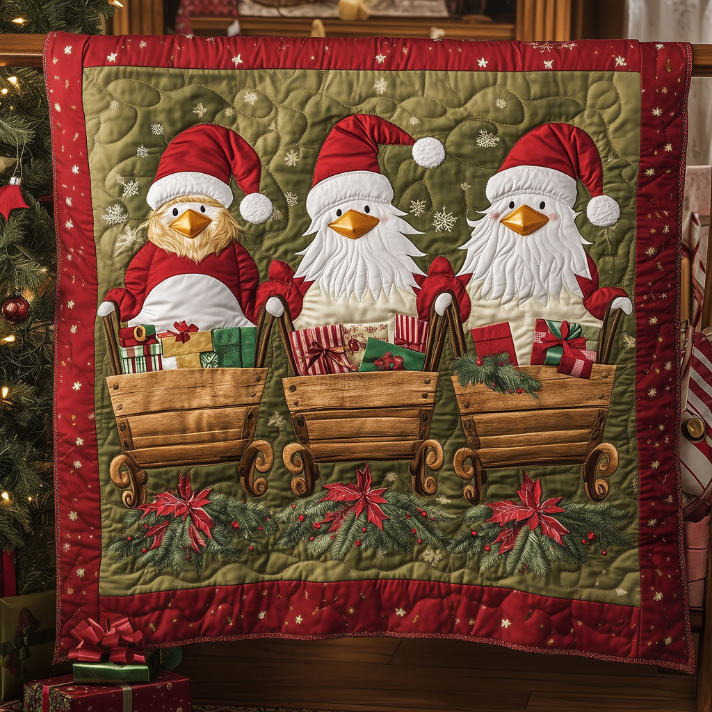 The Rooster Trio Quilt Luxury Quilt Blanket Gift for Elegant Interiors