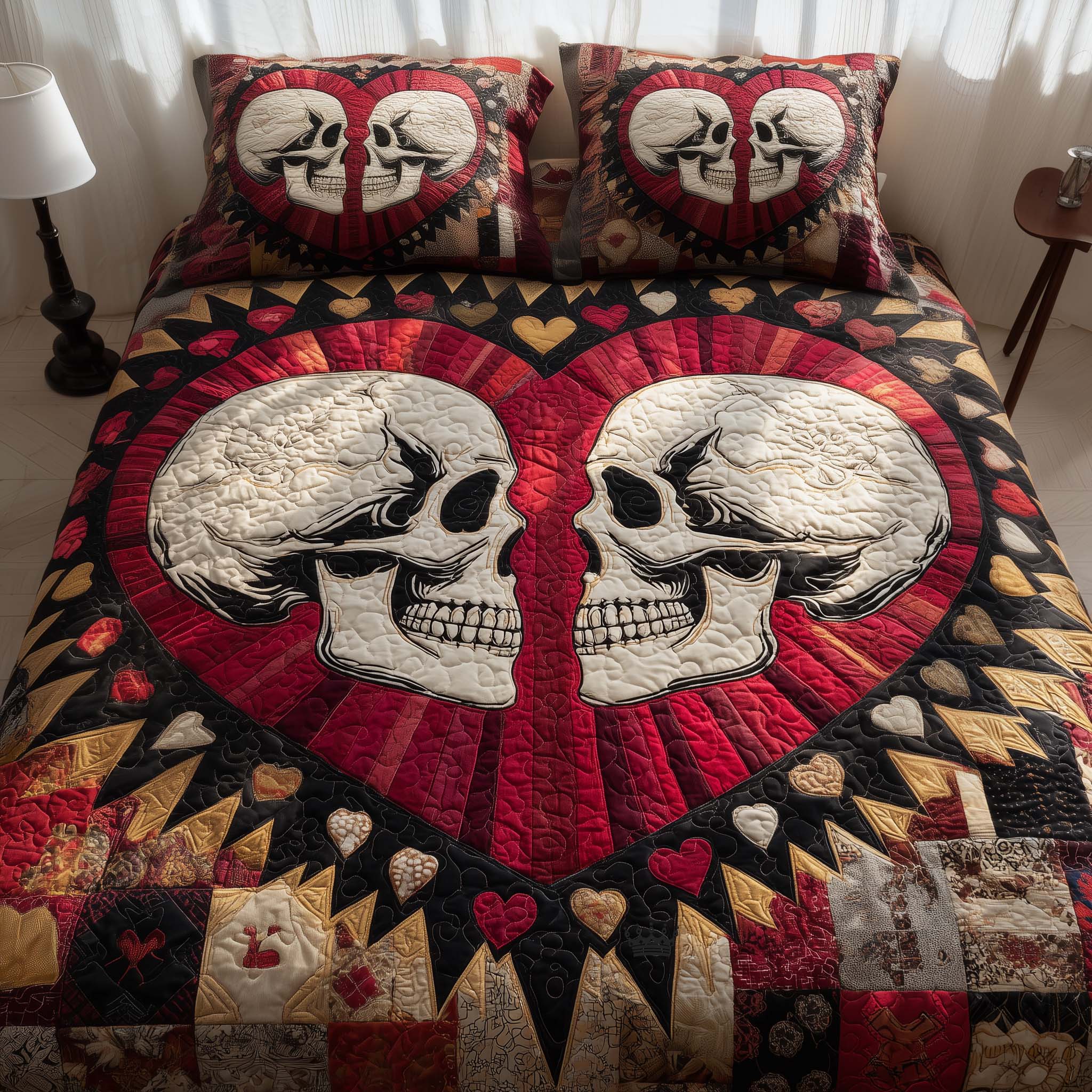 Til Death Do Us Part Quilted Bedding Set Best Sheets Ever Unique Skull Gifts For Him
