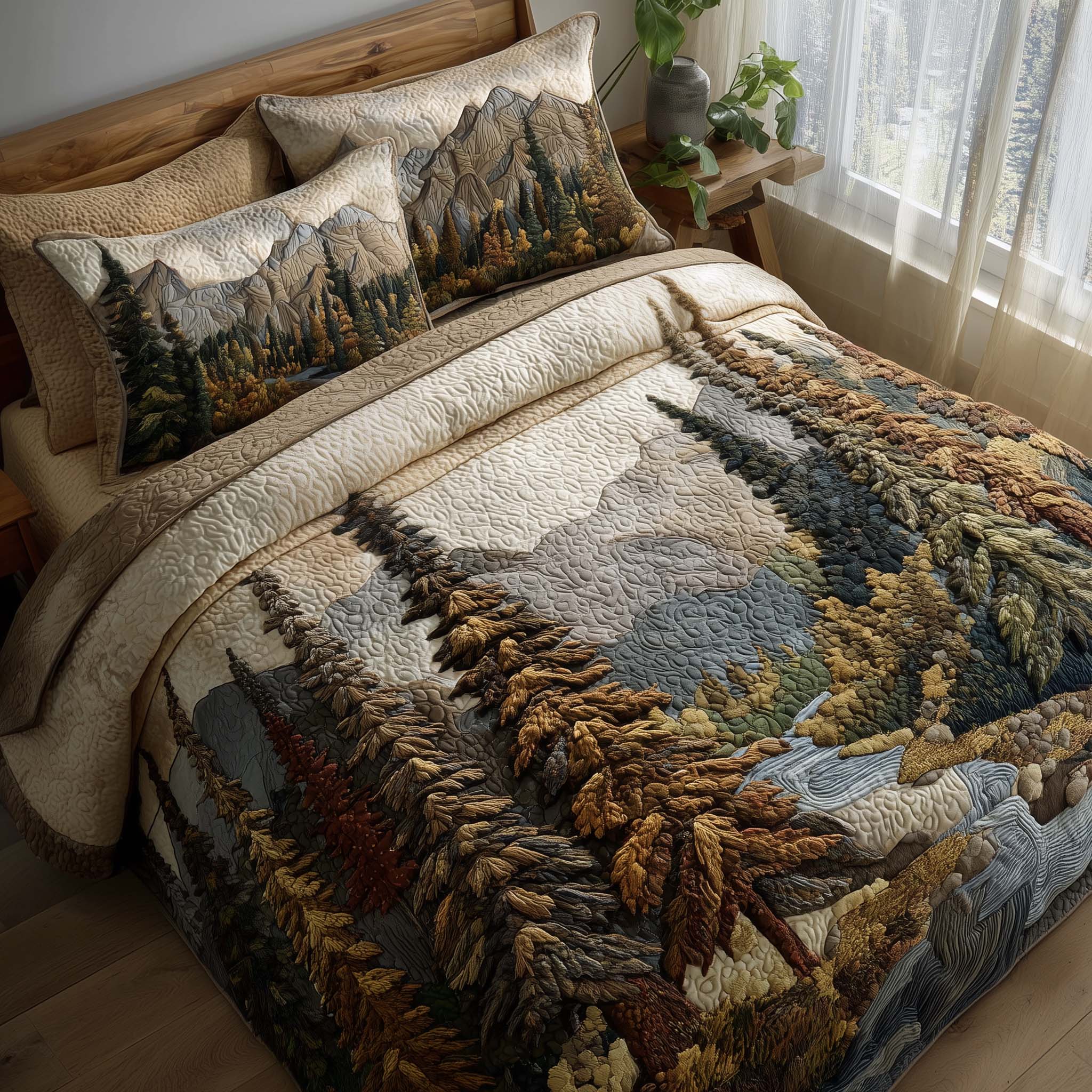 Timber Whisper Quilted Bedding Set Best Bedding Sets Last Minute Father'sDay Gifts