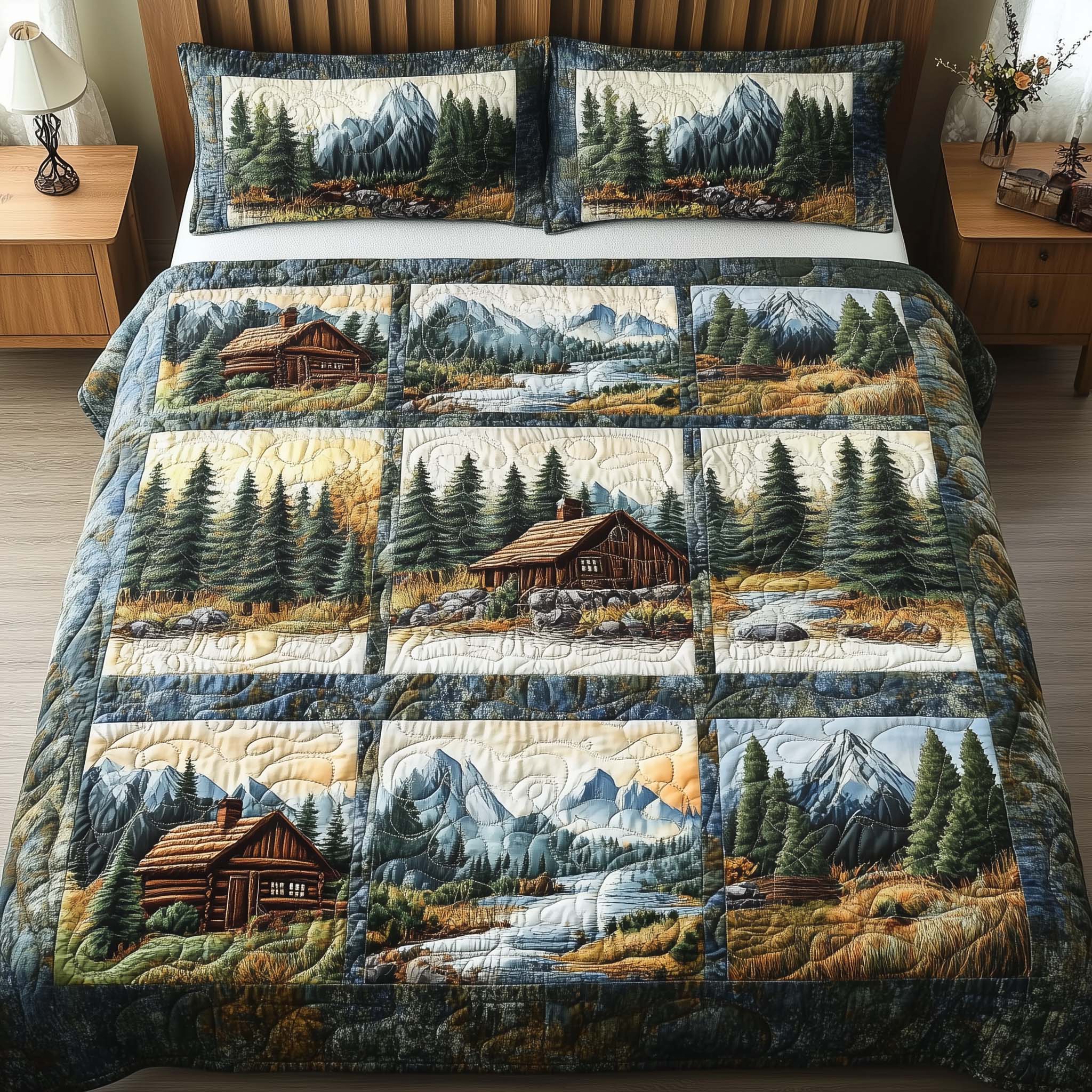 Timber Whisper Quilted Bedding Set Best King Sheets Simple Father's Day Gift Ideas