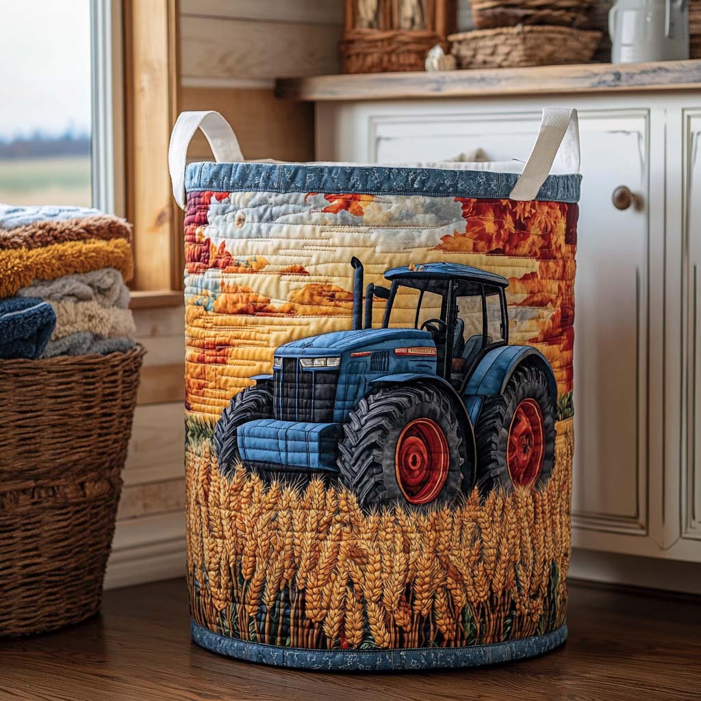 Tractor Farm Quilted Laundry Basket Basket For Laundry Gift Ideas For Your Mom