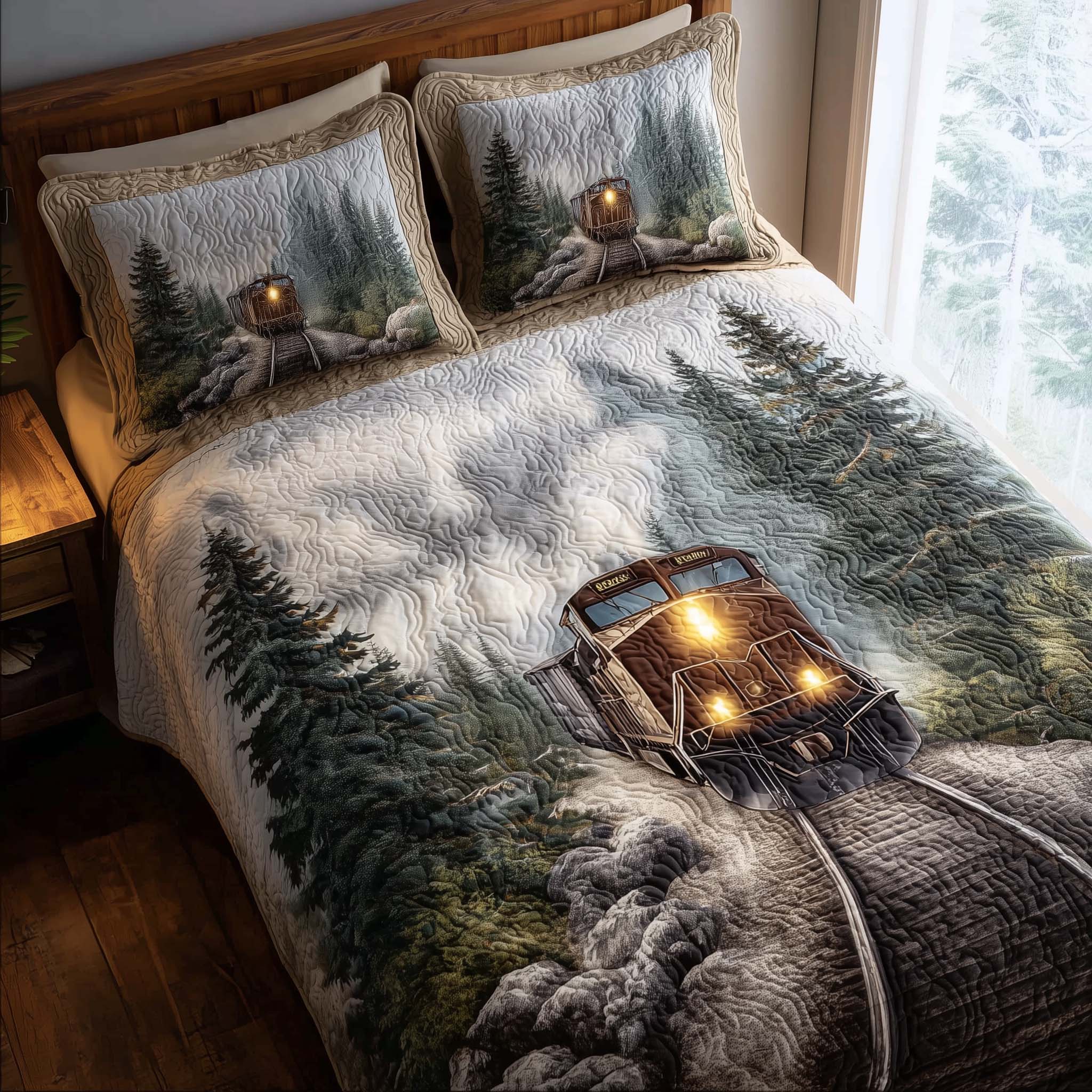 Train Journey Quilted Bedding Set Best Bedding Sets Gift Ideas For Train Lovers