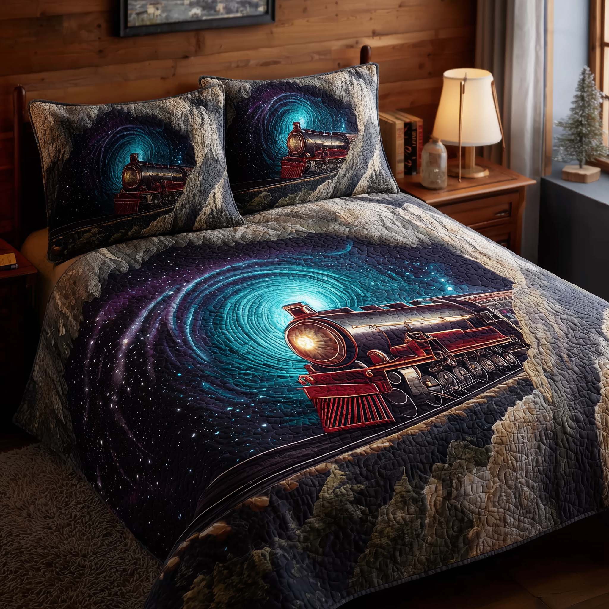 Train Journey Quilted Bedding Set Best Sheets Ever Train Gifts For Him
