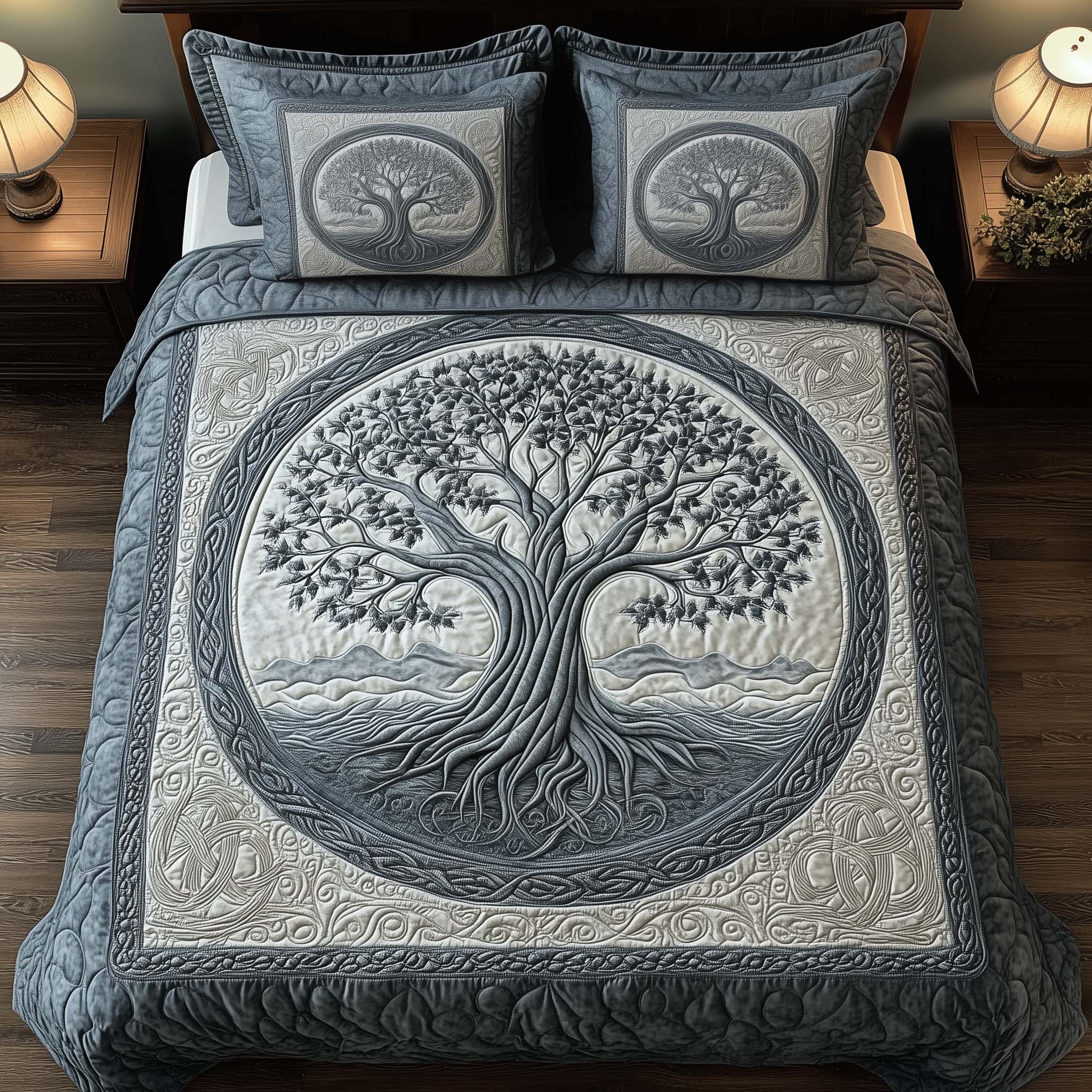 Tree Of Life Quilted Bedding Set Bed Bedding Set Tree Of Life Gifts For Her
