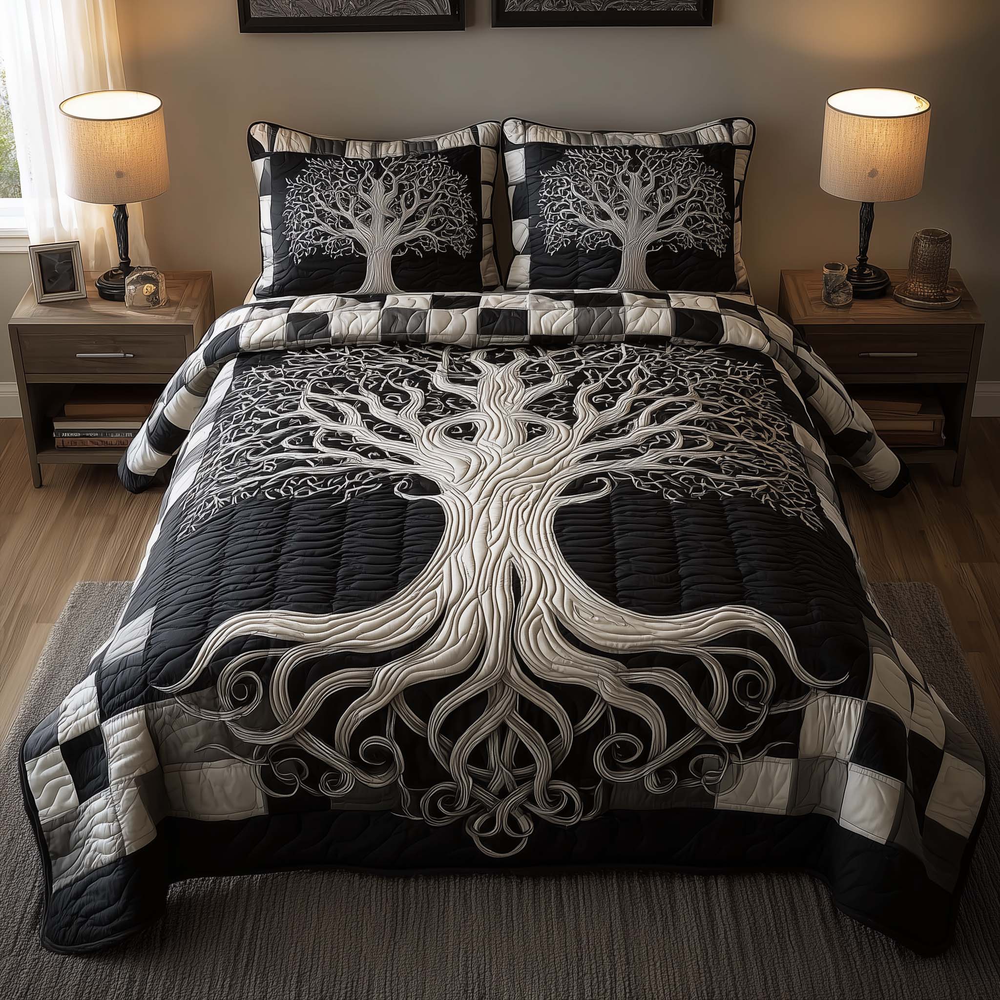 Tree Of Life Quilted Bedding Set Bed Comforter Sets Tree Of Life Gifts For Dad