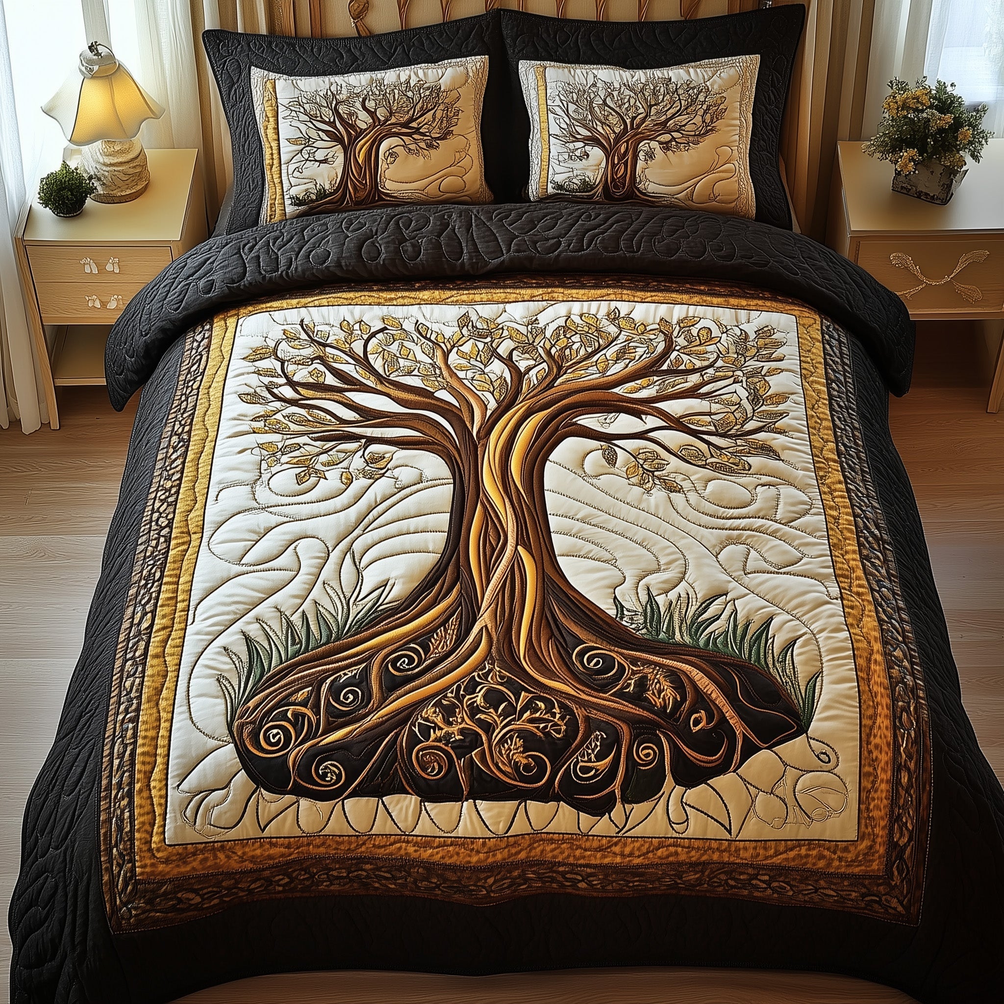 Tree Of Life Quilted Bedding Set Best Bedding Sets Tree Of Life Gifts Father'S Day