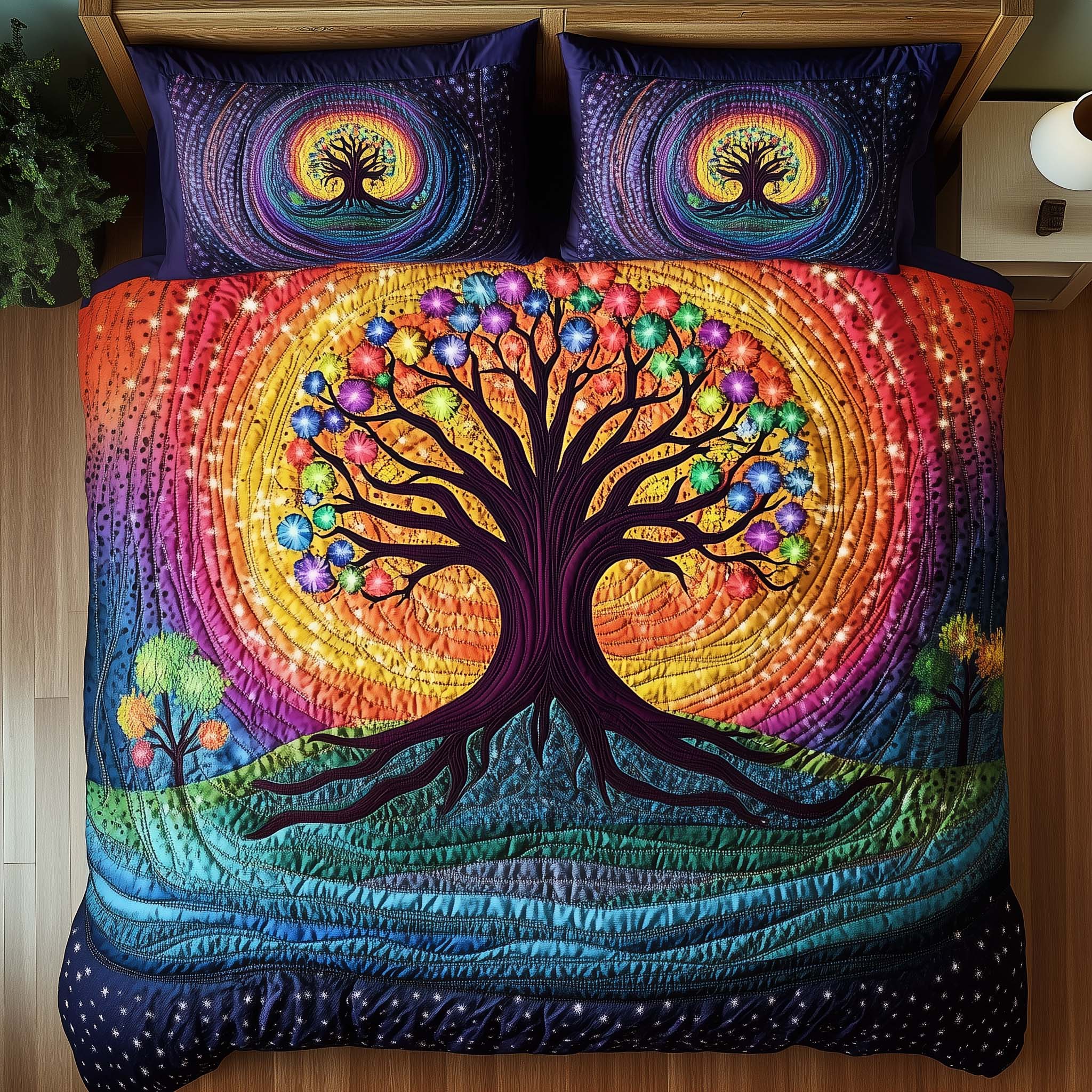 Tree Of Life Quilted Bedding Set Best King Bed Sheets Tree Of Life Gifts For Him
