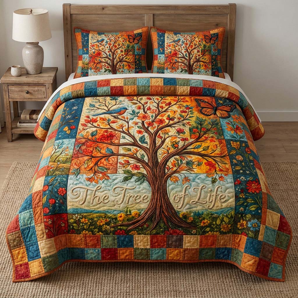 Tree Of Life Quilted Bedding Set Best King Sheets Tree Of Life Christmas Gifts